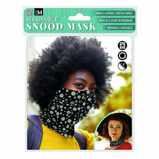 Picture of WASHABLE SNOOD MASK - DAISY BLACK